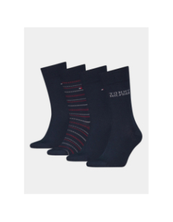 Coffret 4 paires de chaussettes bleu homme - Tommy Hilfiger