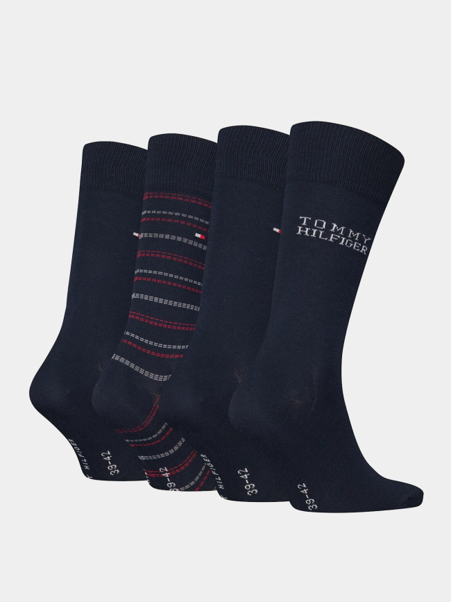 Coffret 4 paires de chaussettes bleu homme - Tommy Hilfiger