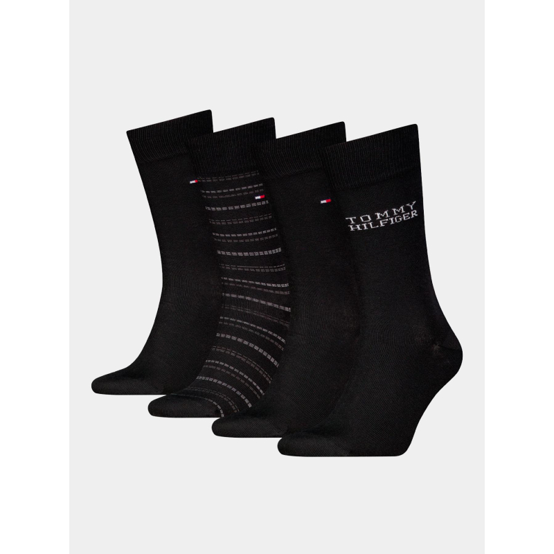 Coffret 4 paires de chaussettes noir homme - Tommy Hilfiger