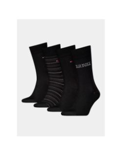 Coffret 4 paires de chaussettes noir homme - Tommy Hilfiger