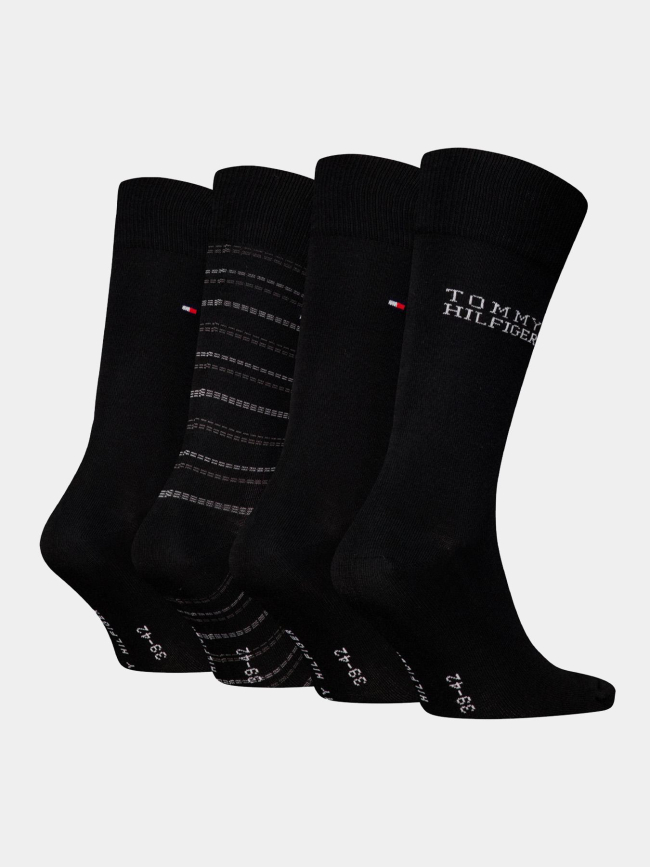 Coffret 4 paires de chaussettes noir homme - Tommy Hilfiger