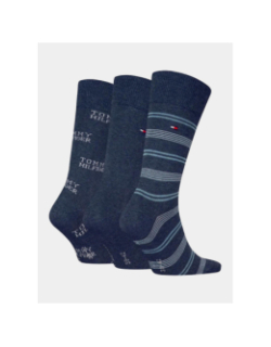 Coffret 3 paires de chaussettes logo bleu homme - Tommy Hilfiger