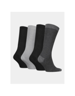 Coffret 4 paires de chaussettes noir gris homme - Calvin Klein