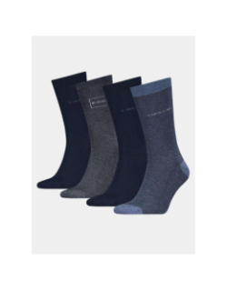 Coffret 4 paires de chaussettes bleu gris homme - Calvin Klein