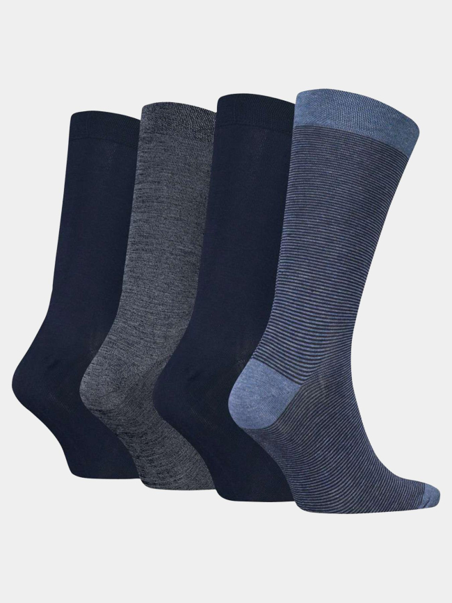 Coffret 4 paires de chaussettes bleu gris homme - Calvin Klein