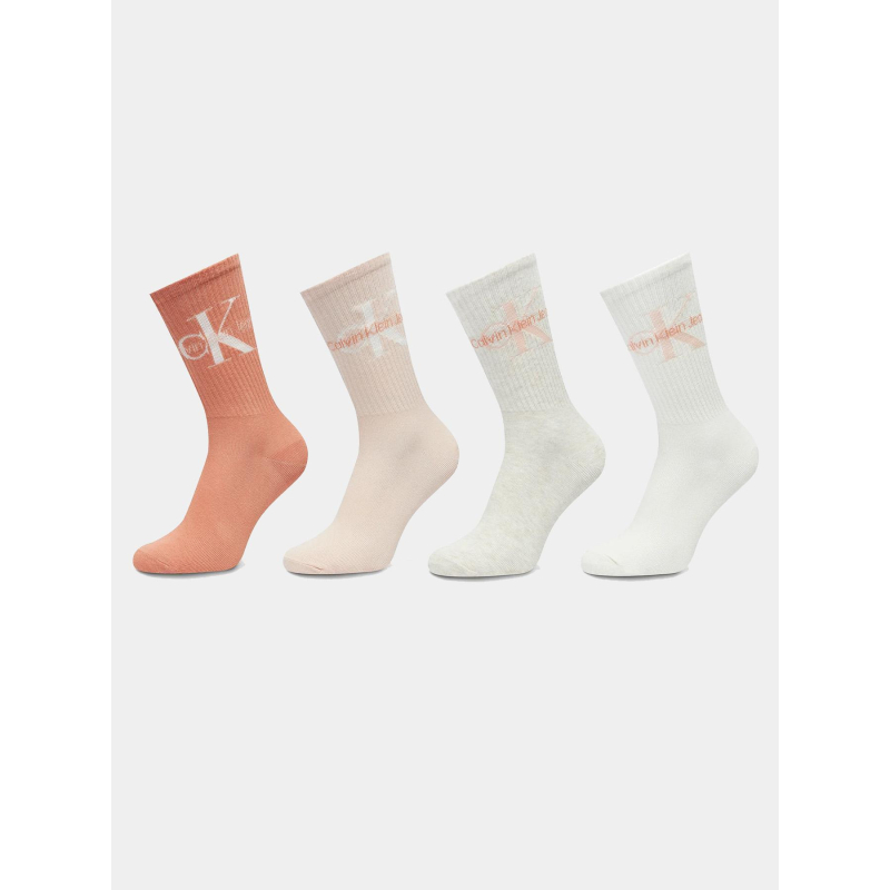Coffret 4 paires de chaussettes rose femme - Calvin Klein Jeans