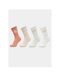 Coffret 4 paires de chaussettes rose femme - Calvin Klein Jeans