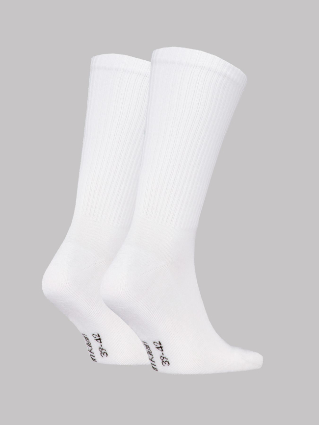 2 paires de chaussettes monogram blanc homme - Calvin Klein Jeans