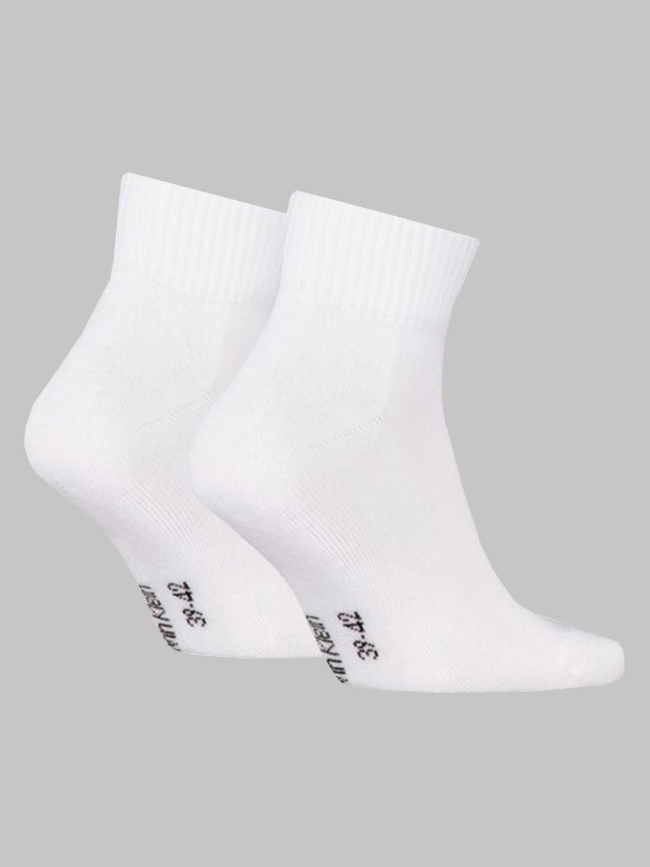 2 paires de chaussettes quarter blanc homme - Calvin Klein Jeans
