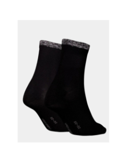 2 paires de chaussettes shiny logo noir femme - Calvin Klein