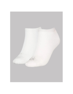 2 paires de chaussettes sneaker shiny blanc femme - Calvin Klein