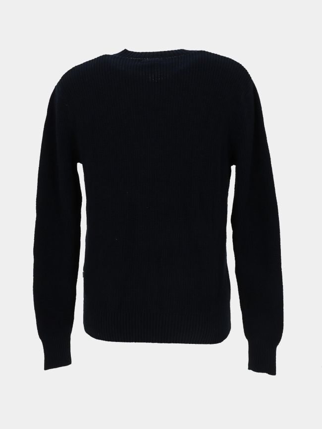 Pull en coton logo triangle bleu marine homme - Guess