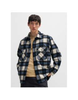 Surchemise à carreaux ebolt bleu homme - Hugo