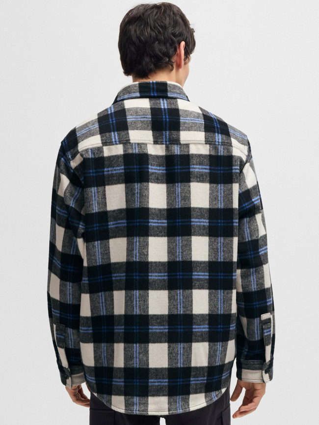 Surchemise à carreaux ebolt bleu homme - Hugo