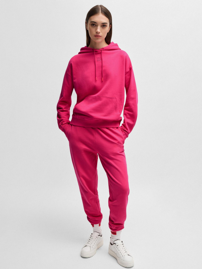 Pantalon de Jogging uni nelfinia rose fuchsia femme - Hugo