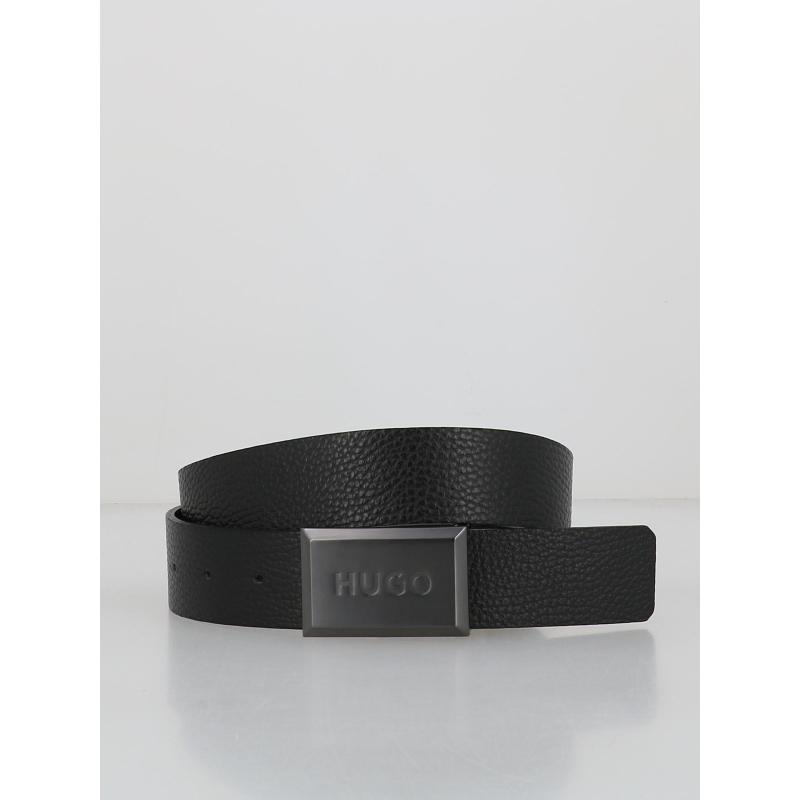 Ceinture en cuir garlond noir homme - Hugo