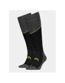 Chaussettes de ski grise jaune - Head