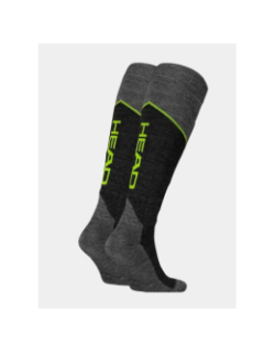 Chaussettes de ski grise jaune - Head