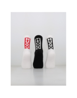 3 paires de chaussettes hautes blanc noir - Hugo