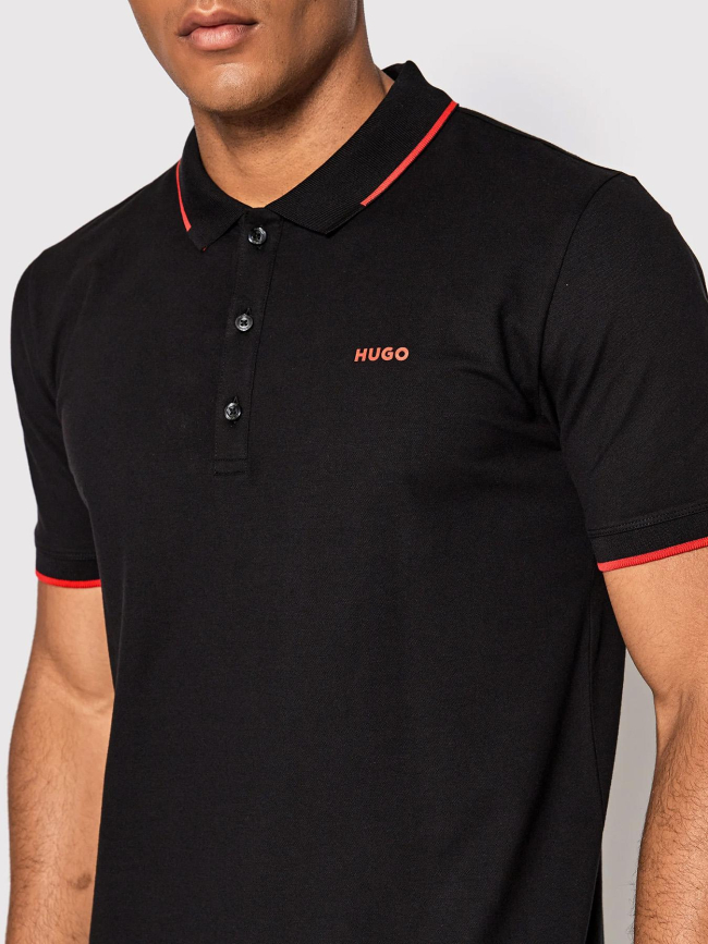 Polo slim uni dinoso noir homme - Hugo
