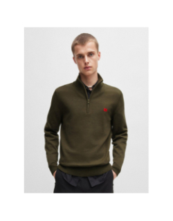 Pull col zippé montant san quintus kaki homme - Hugo