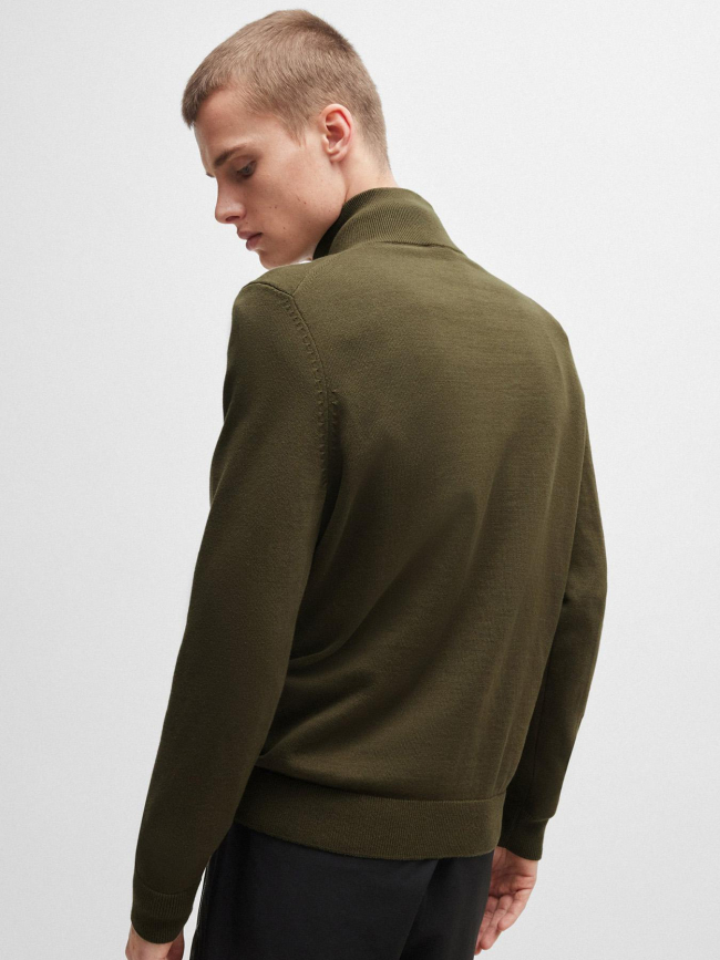 Pull col zippé montant san quintus kaki homme - Hugo