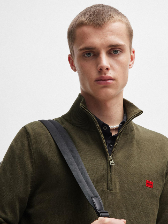 Pull col zippé montant san quintus kaki homme - Hugo