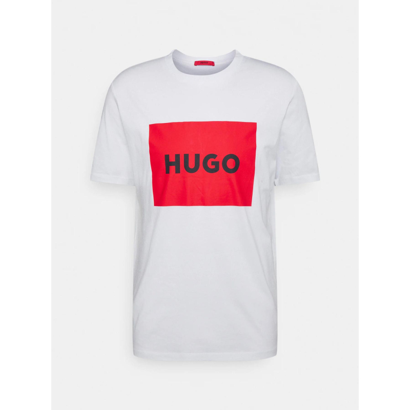 T-shirt dulive blanc rouge homme - Hugo