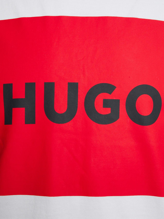 T-shirt dulive blanc rouge homme - Hugo