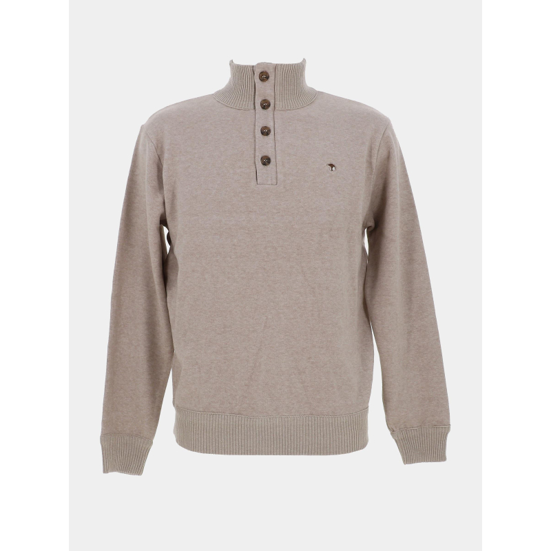 Pull col montant filorkup beige homme - Benson & Cherry
