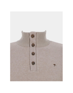 Pull col montant filorkup beige homme - Benson & Cherry