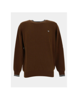Pull col rond fretod marron homme - Benson & Cherry