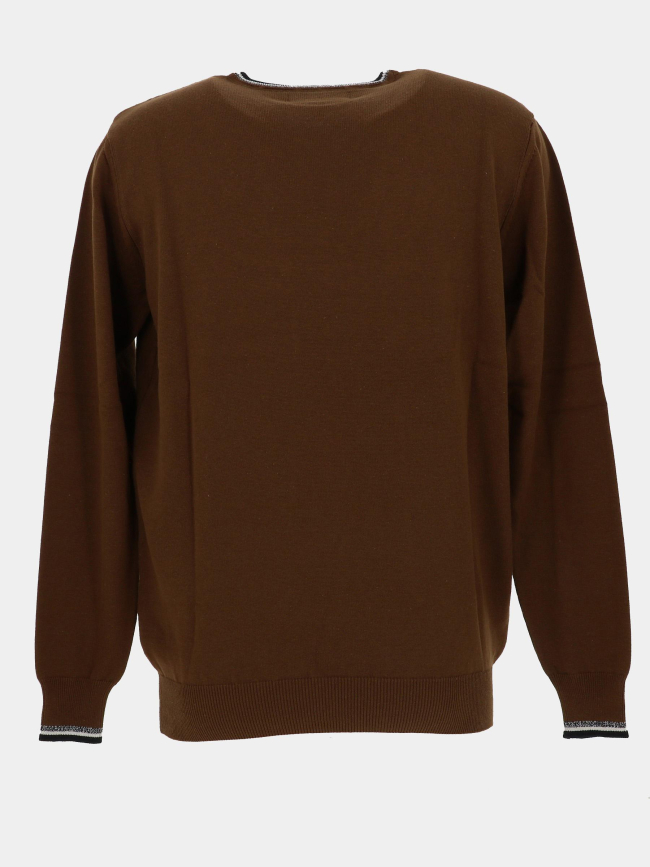Pull col rond fretod marron homme - Benson & Cherry
