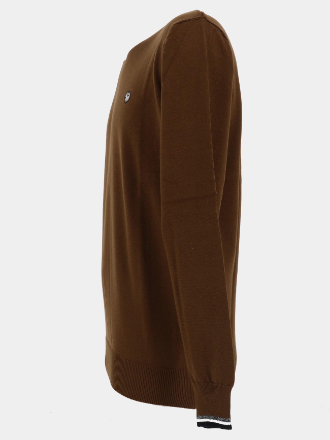 Pull col rond fretod marron homme - Benson & Cherry