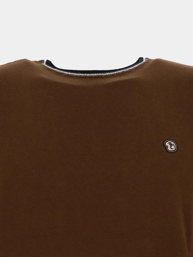 Pull col rond fretod marron homme - Benson & Cherry