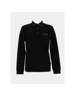 Polo à manche longue gael noir homme - Benson & Cherry