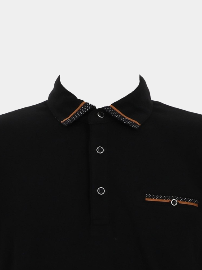 Polo à manche longue gael noir homme - Benson & Cherry