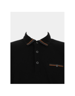 Polo à manche longue gael noir homme - Benson & Cherry