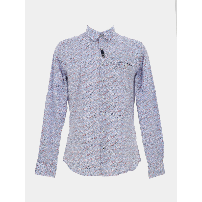 Chemise imprimés lexus bleu rouge homme - Benson & Cherry