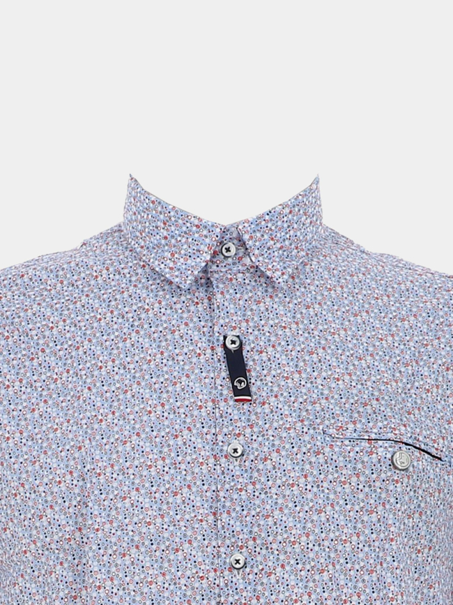 Chemise imprimés lexus bleu rouge homme - Benson & Cherry