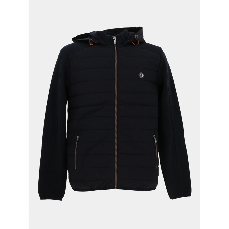 Veste bi-matière matelassé sagesse noir homme - Benson & Cherry