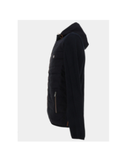Veste bi-matière matelassé sagesse noir homme - Benson & Cherry