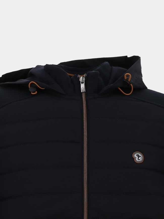 Veste bi-matière matelassé sagesse noir homme - Benson & Cherry