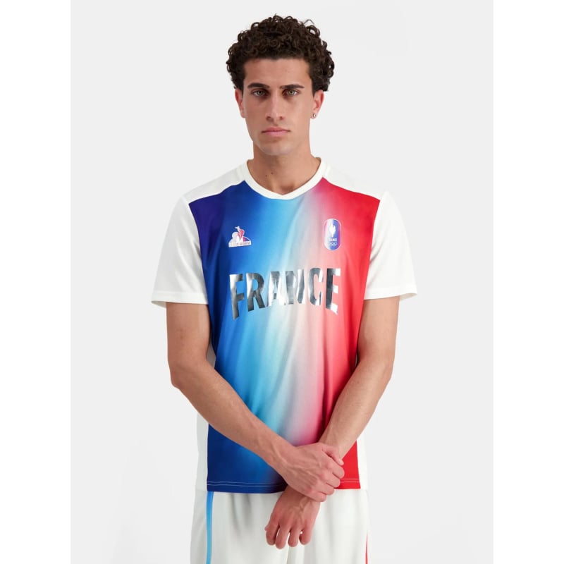 Maillot performance jo 2024 tricolore bleu homme - Le Coq Sportif