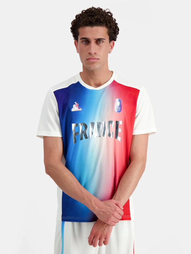 Maillot performance jo 2024 tricolore bleu homme - Le Coq Sportif