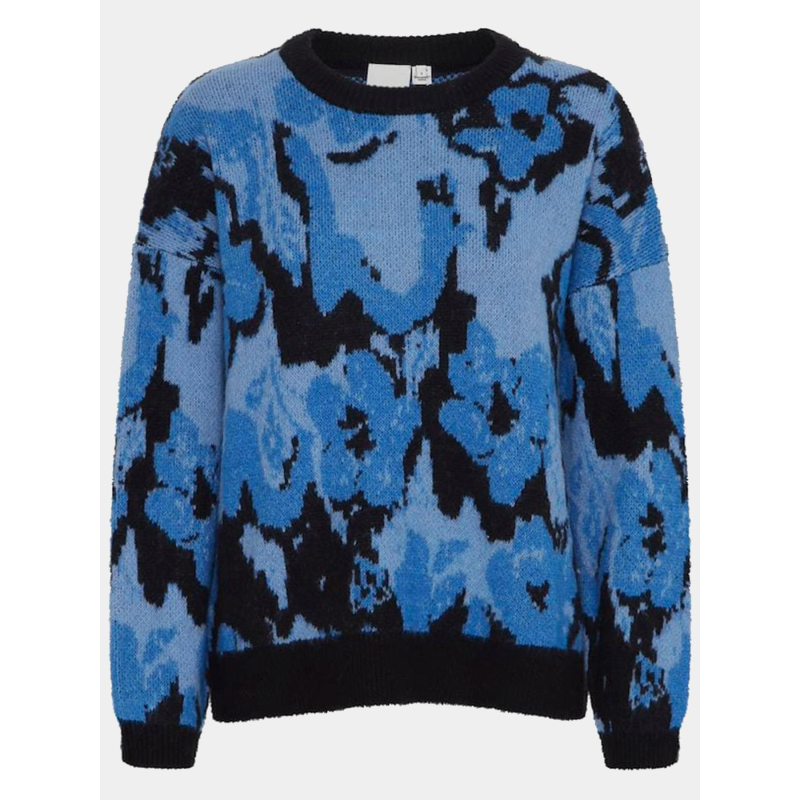 Pull à motifs povoke bleu femme - Ichi
