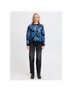 Pull à motifs povoke bleu femme - Ichi