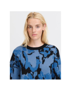 Pull à motifs povoke bleu femme - Ichi