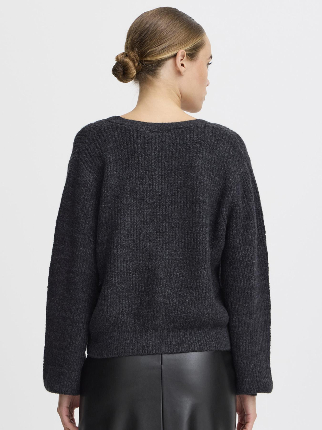 Gilet cardigan ihmarin noir femme - Ichi