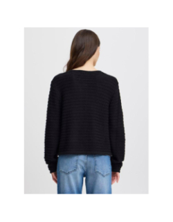 Gilet cardigan beccas noir femme - Ichi